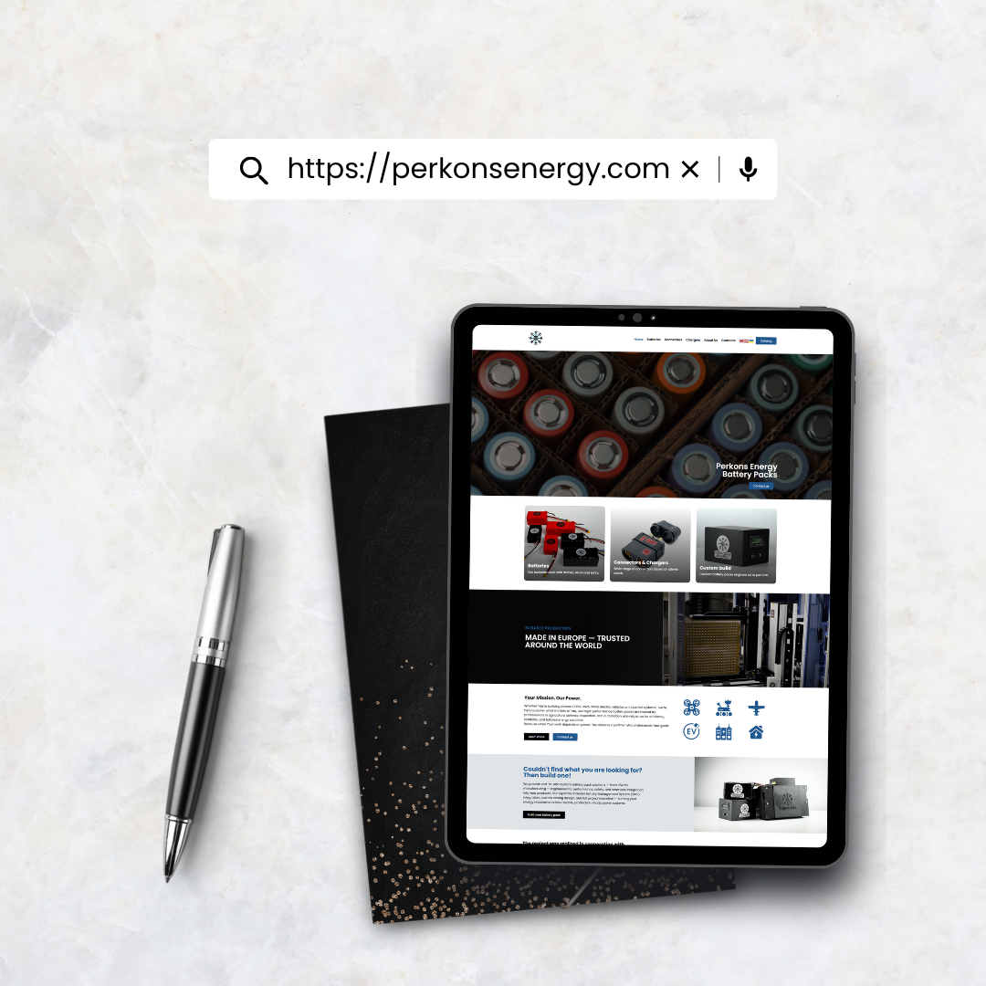 Informatīva mājaslapa akumulatoru bloku ražotājam